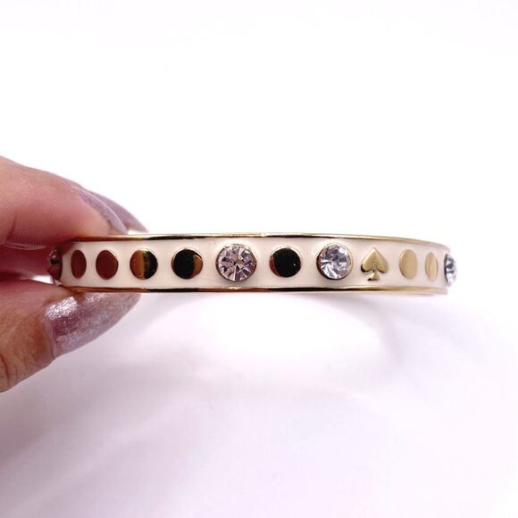 Kate Spade Bangle Bracelet White Enamel - Picture 4 of 6
